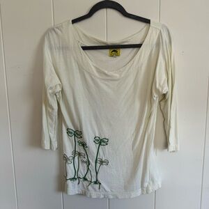 Kealopiko Medium White Mid Length Sleeve Top